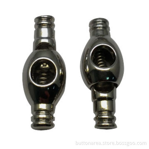 Metal Alloy Cord End in Hanging Nickel Color